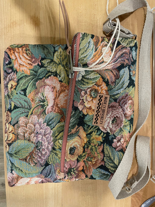 Floral Print Foldover Crossover Bag