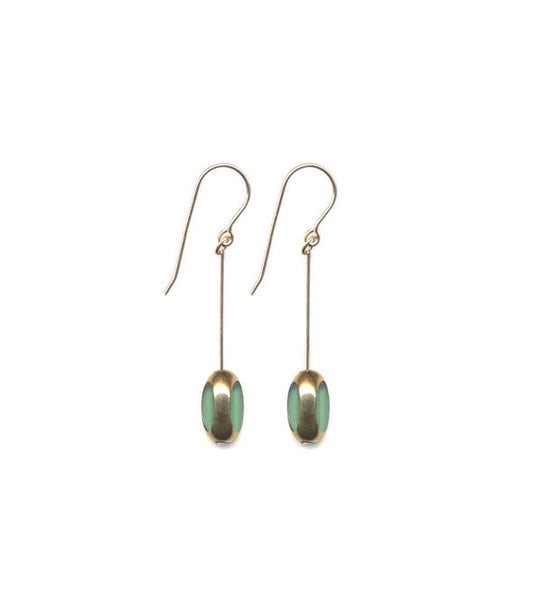 Jewel Green Bean Earrings