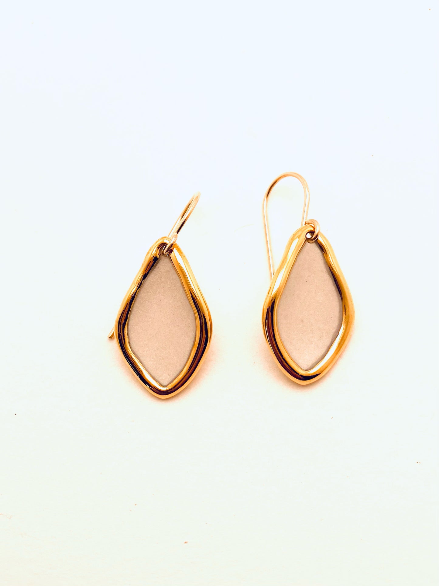 Coral Reef Marquise Earrings, White