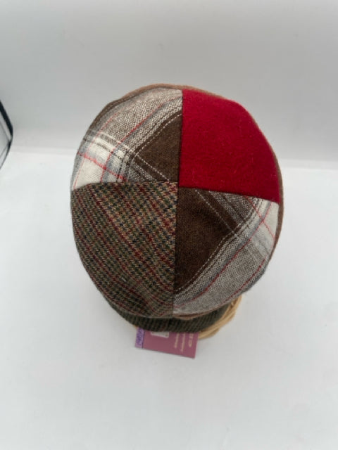Brown Wool Mixed Patchwork Hat
