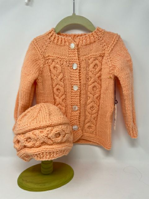3-5 Y Peach Acrylic Knit Hat