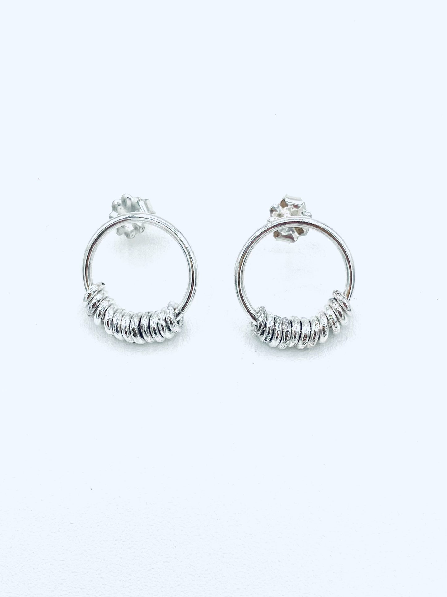 Medium Coil Studs Sterling Silver
