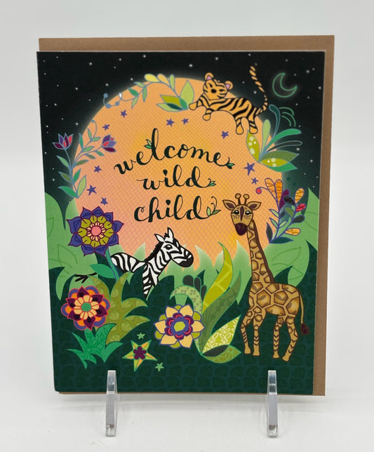Wild Child New Baby Card