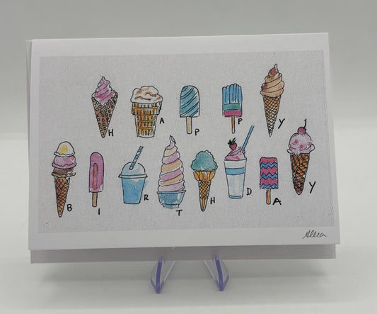 Icy Treats Birthday Card