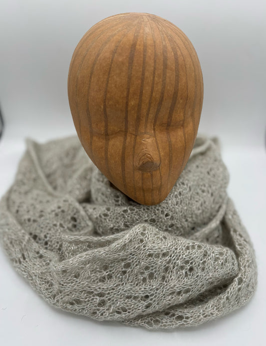 Rayon Blend Silver Lace Knit Shawl/Wrap