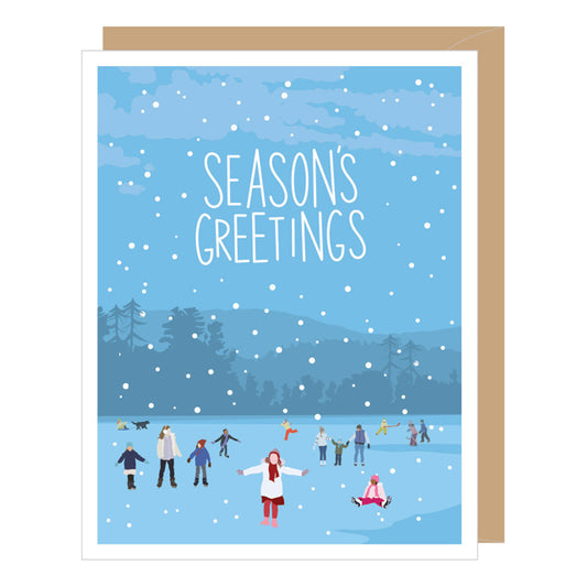 Holiday Ice Skaters Boxed Cards