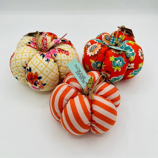 Handmade Fabric Pumpkin-Large