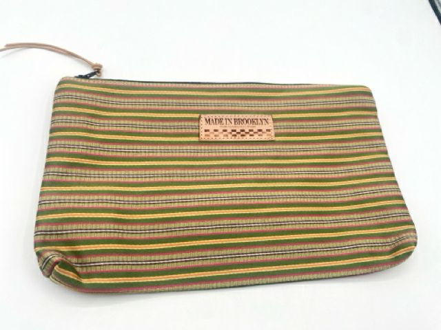 Multi Colored Striped Pouch