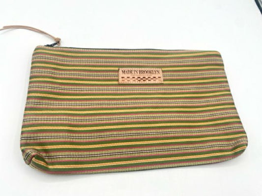 Multi Colored Striped Pouch