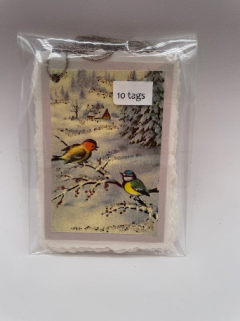 Birds On Branch Christmas Gift Tags