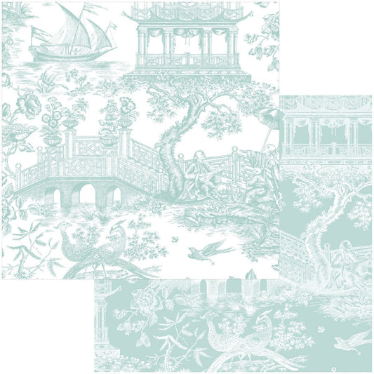 Chinoiserie Toile Robins Egg Wrap