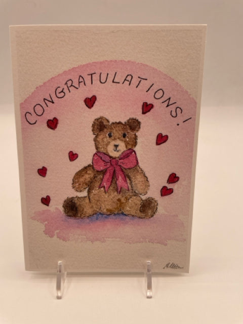 Pink New Baby Card