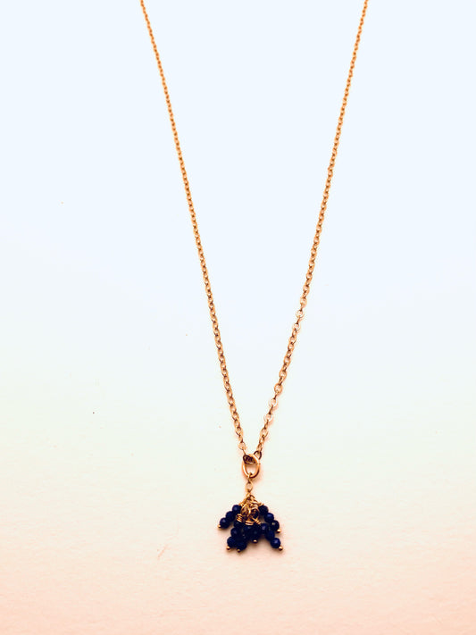 Delicate Chain with Lapis Cluster
