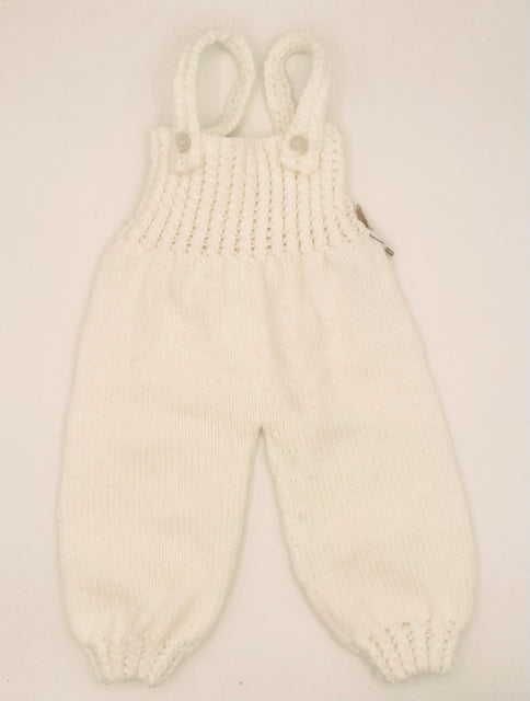 6 M White Acrylic Knitted Overalls