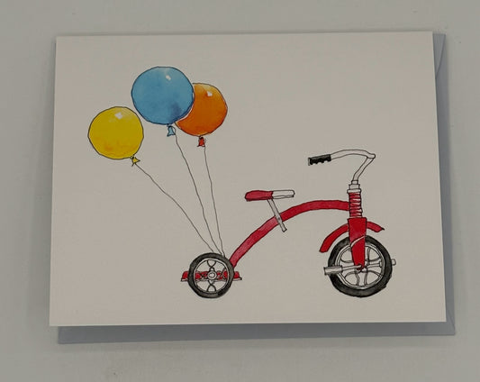 Tricycle Birthday Card