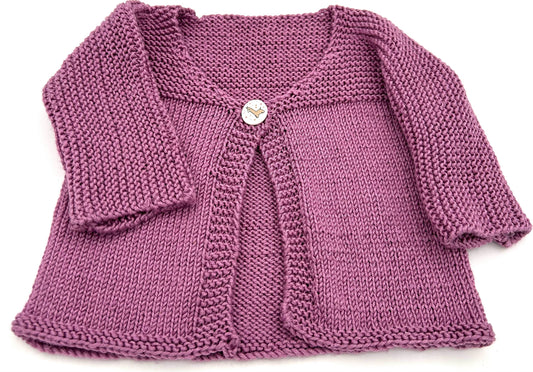 Newborn cardigan mauve