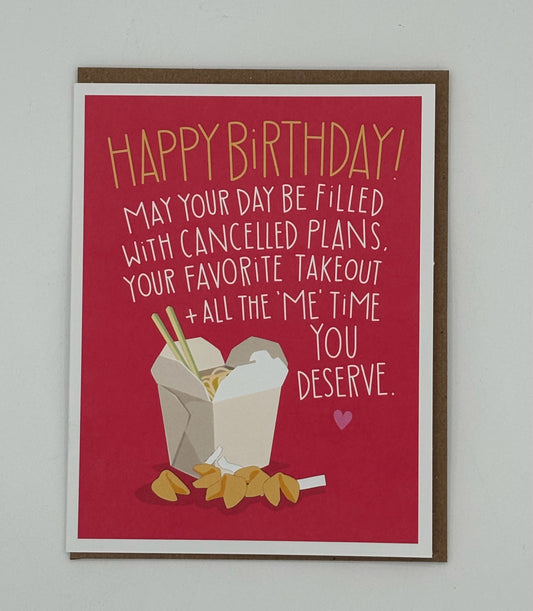 Favorite Takeout Birthday Card