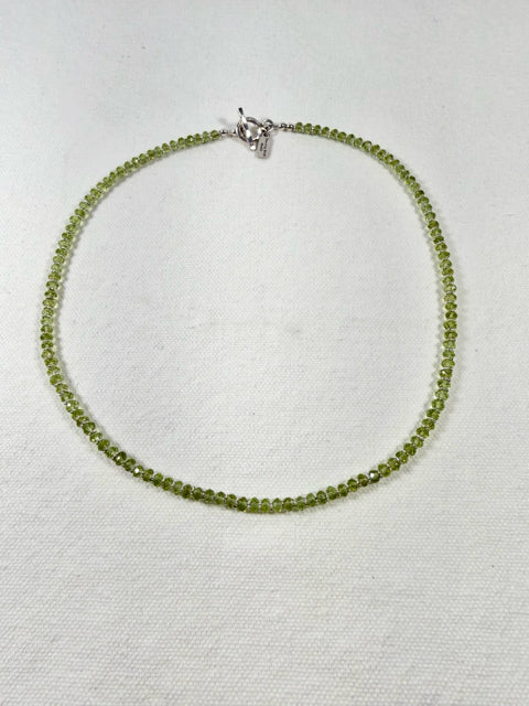Peridot & Bali Silver Necklace