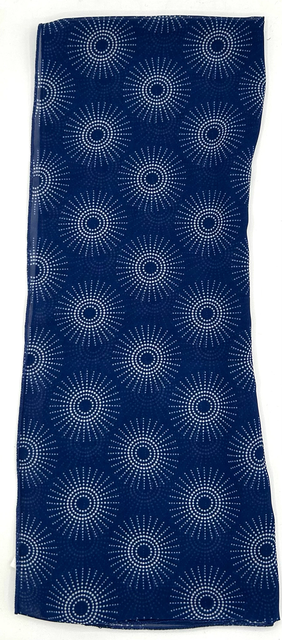 Blue & White Spirals Poly Scarf