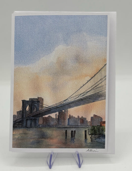 Pier Brooklyn Bridge Valentine's Card