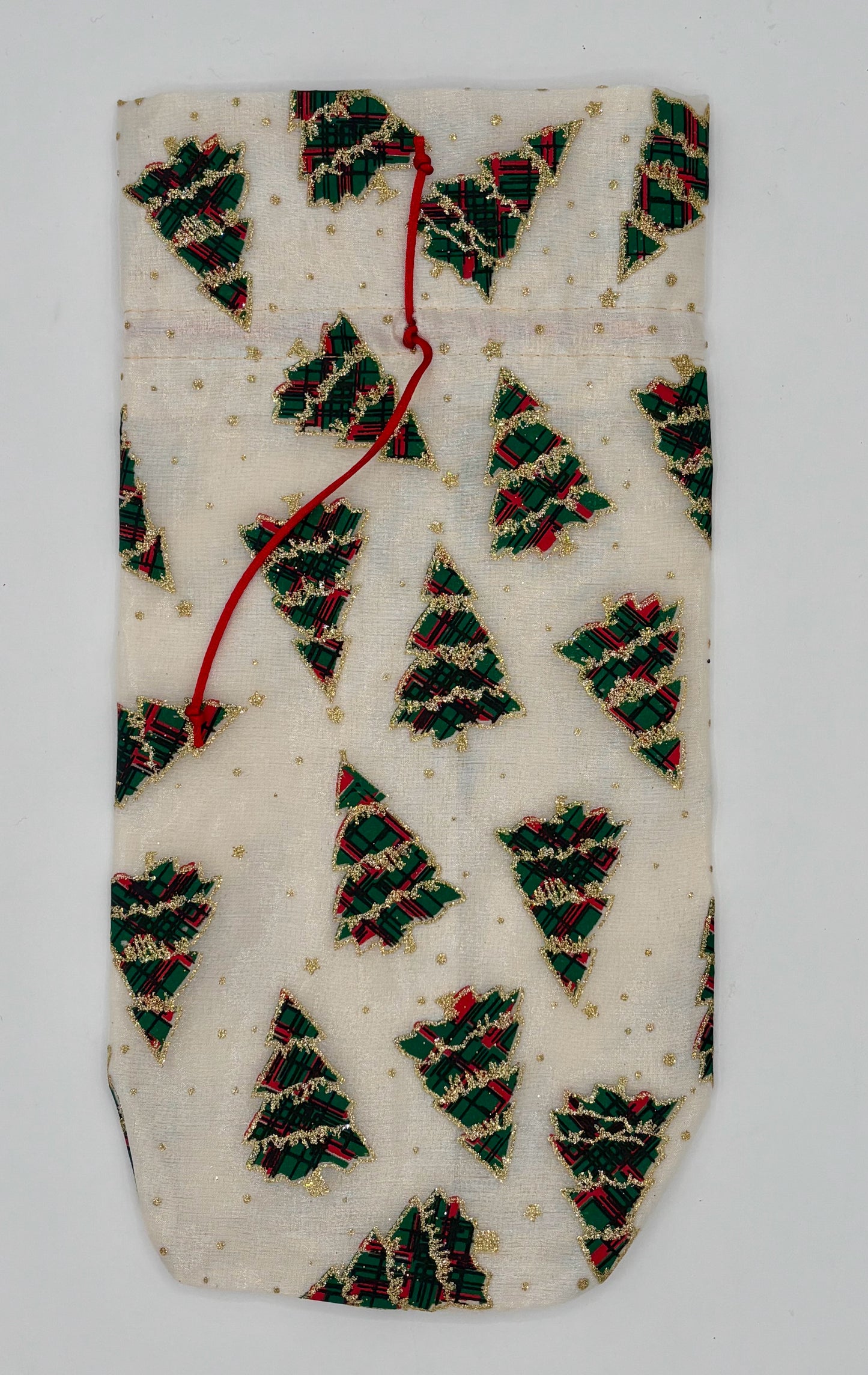 White Gift Bag with Christmas/Glitter Trees