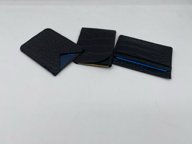 Small Dark Leather Card Holder