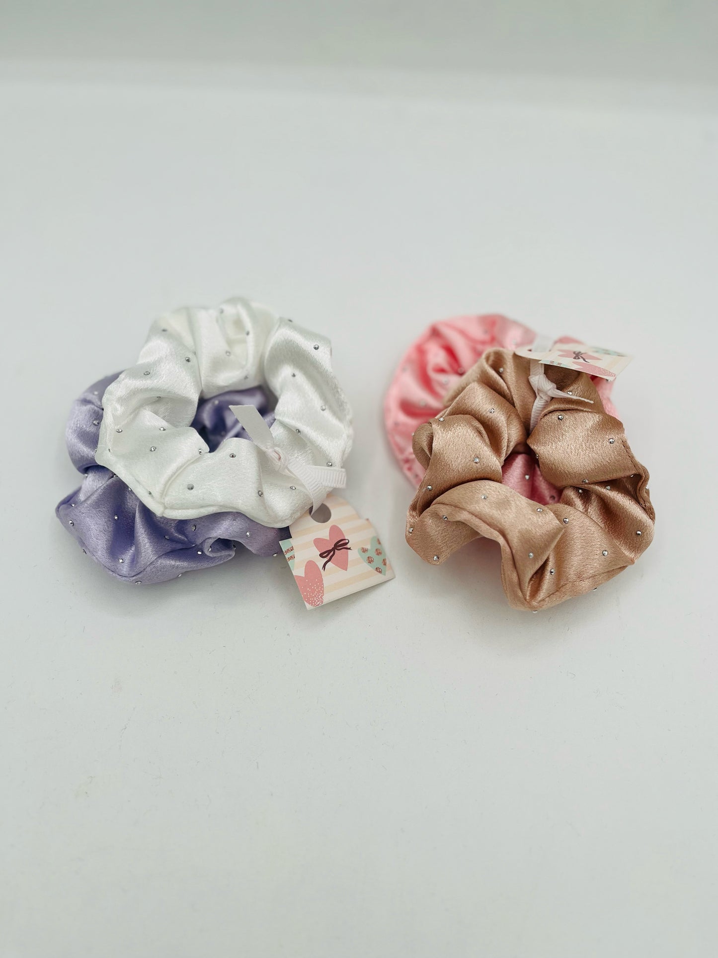 Rhinestone Scrunchies (set of 2)