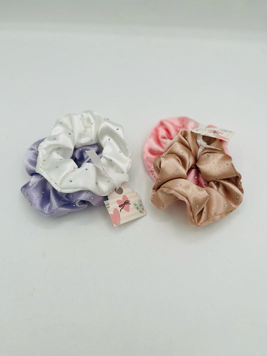 Rhinestone Scrunchies (set of 2)