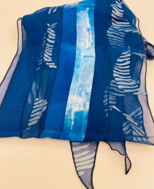 Silk Collage Blue