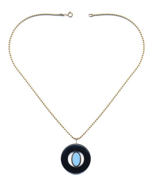 Cat Eye Necklace, Black Onyx