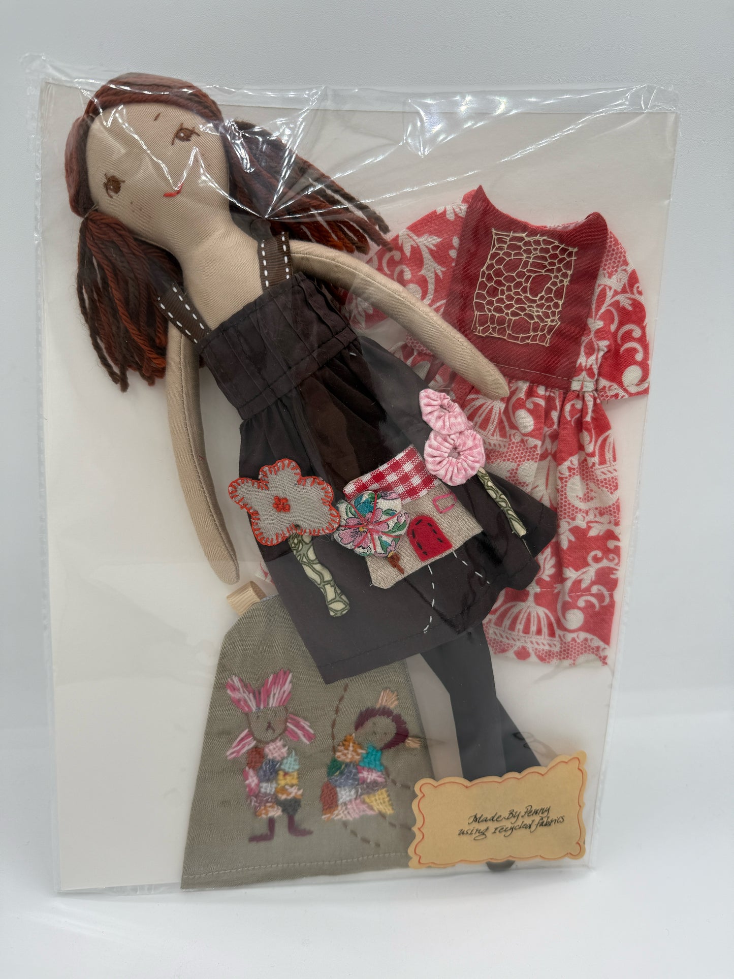 13" Doll with 3 dress up outfits