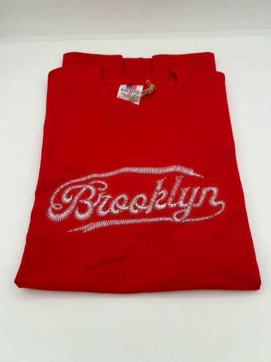 Brooklyn Script Adult T Red Size L