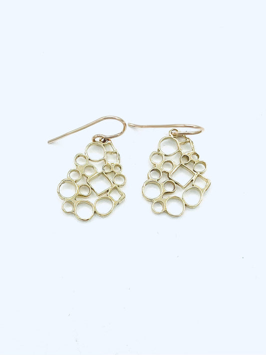 Medium Mosaic Nu-Gold Earrings