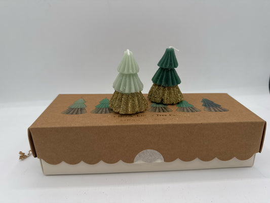 Mini Green Tree Candles