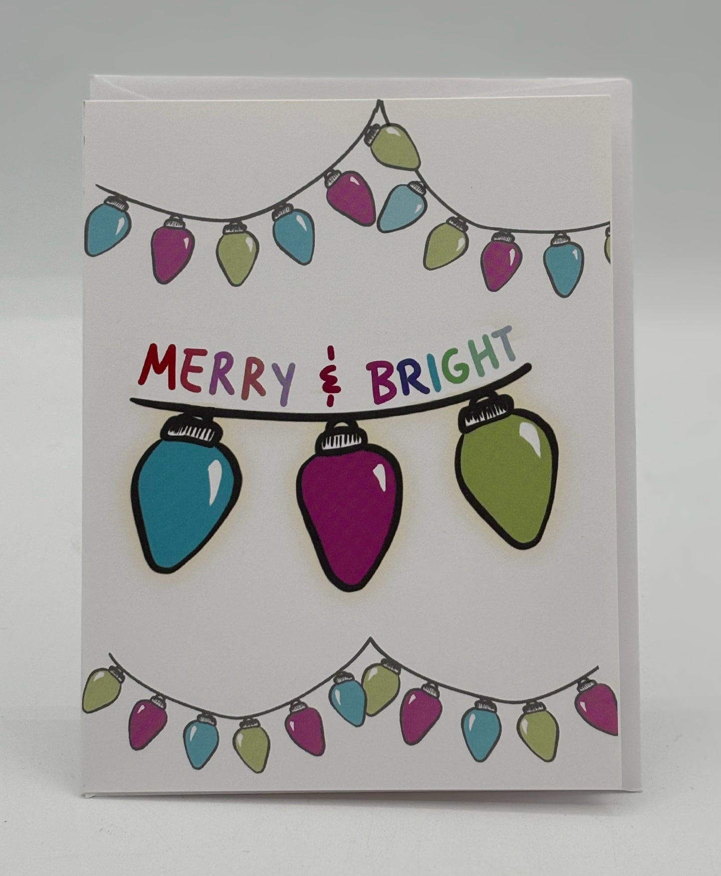Merry And Bright Christmas Card