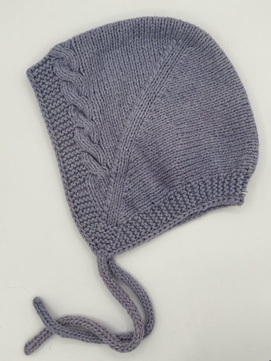 Adult M/L Lavender Acrylic Cable Knit Hat