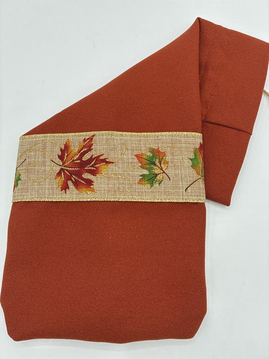 Copper Colored Gift Bag with Leaf Trim