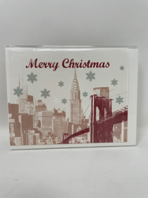 Merry Christmas Bridge and Skyline Card