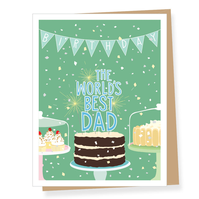 Dad Birthday Cake Card