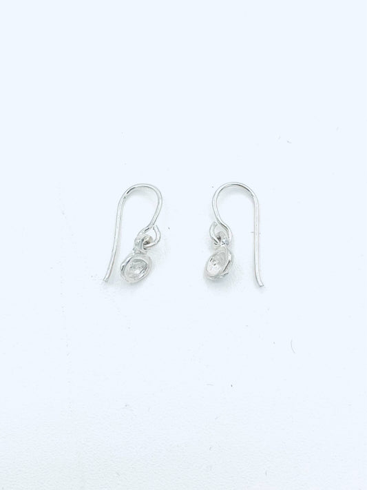 Tiny Droplet Sterling Silver Earrings
