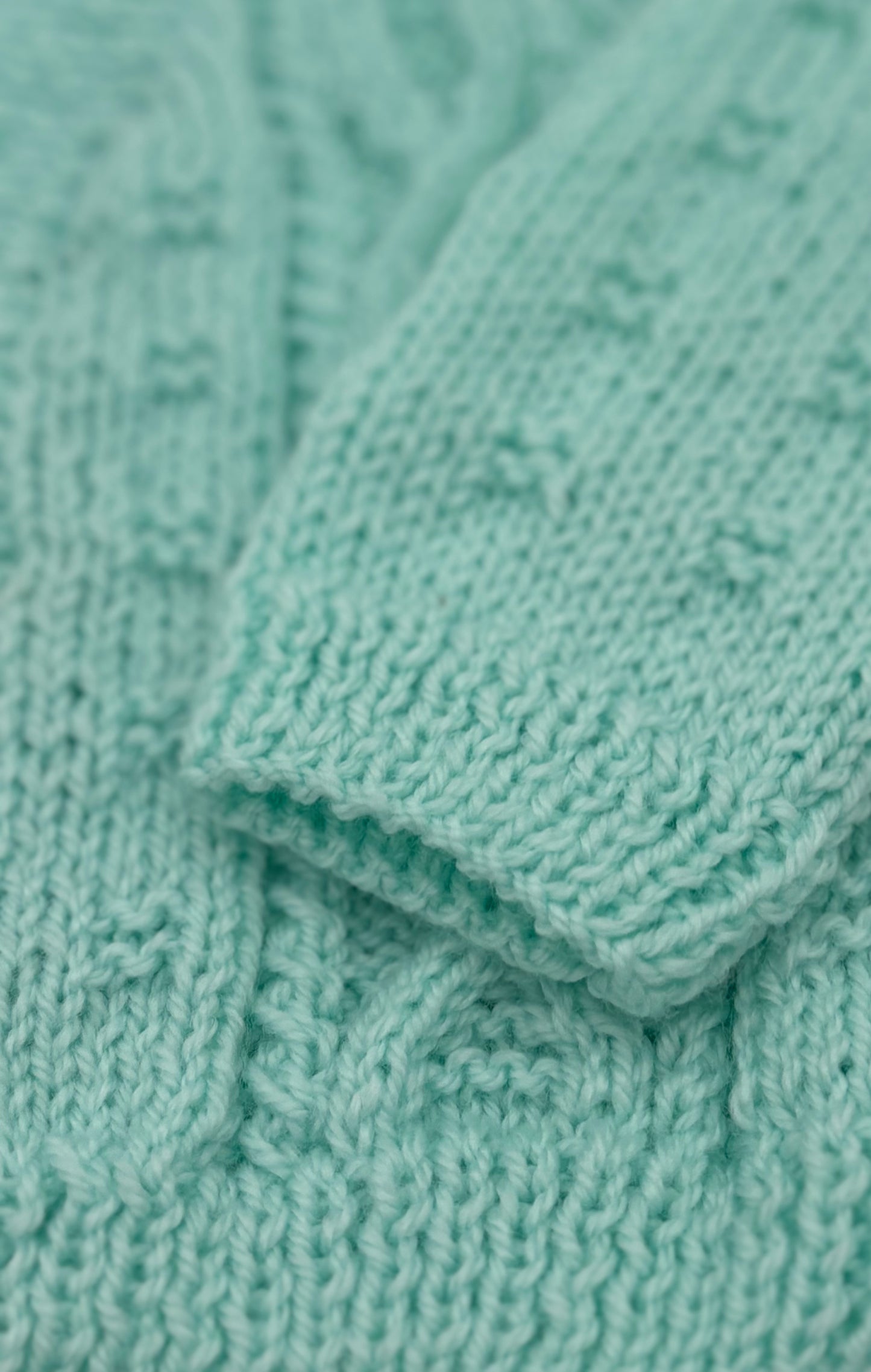 6-12 M Mint Acrylic Knit Cardigan