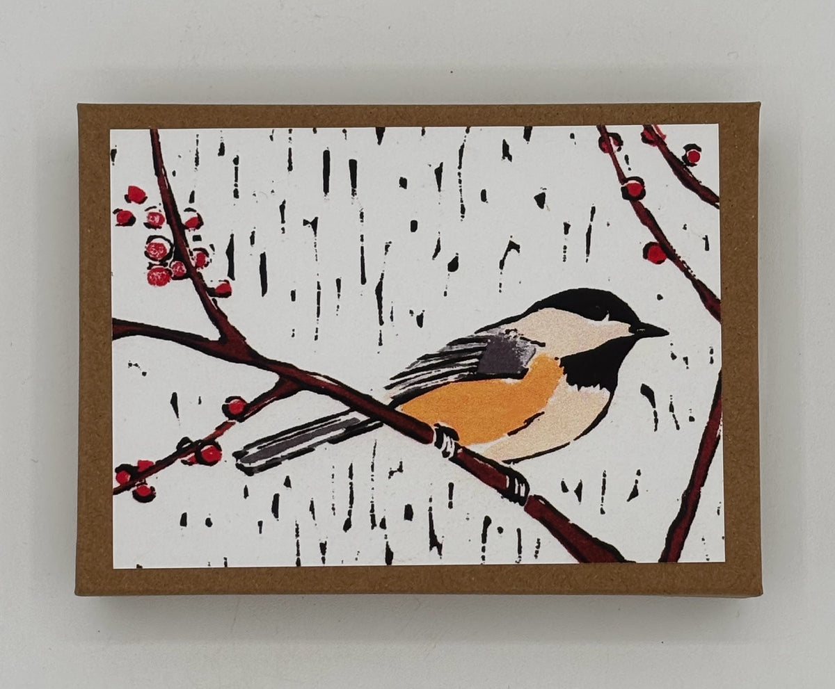 10 Chickadee Boxed Cards And Envelopes