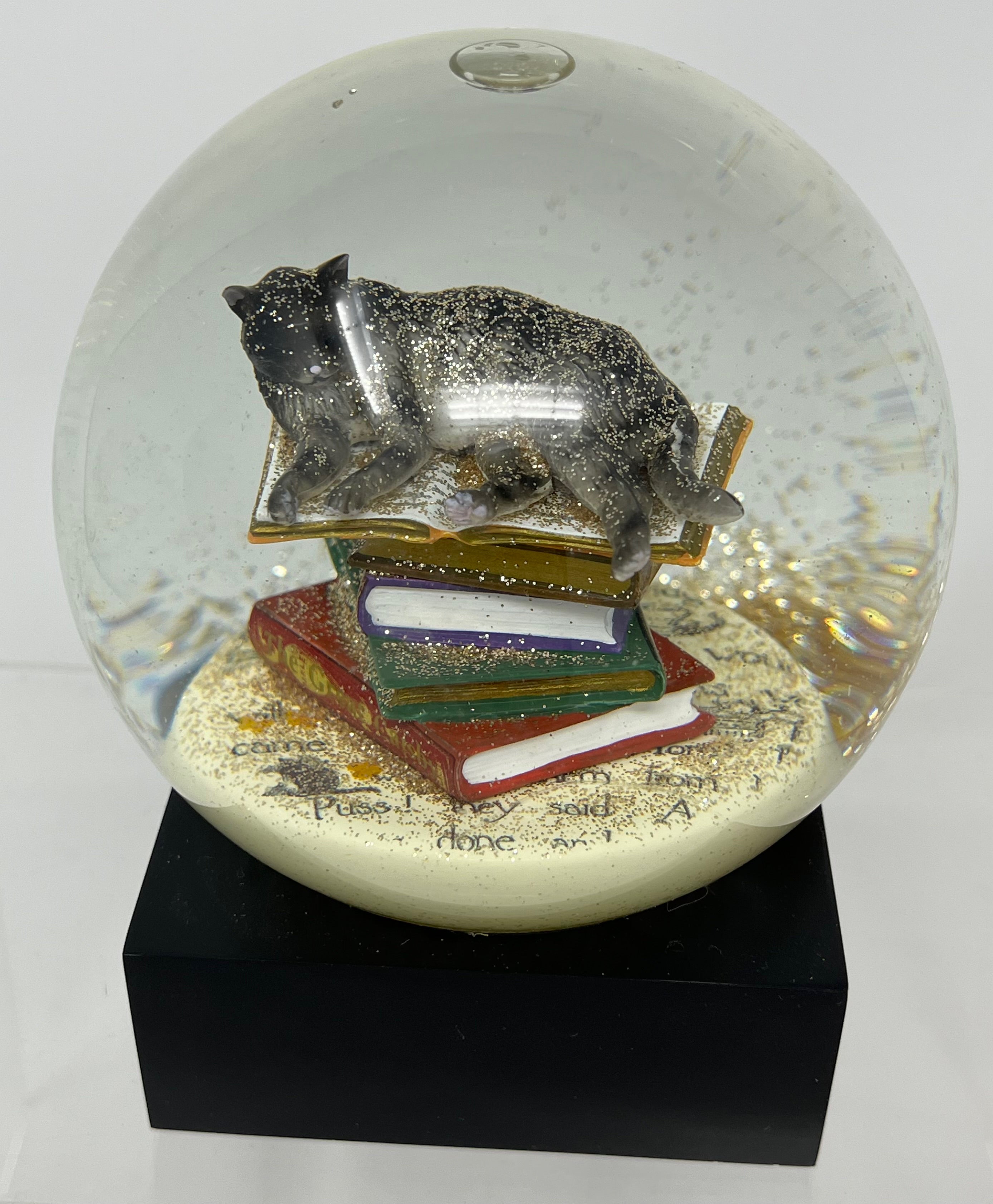 Cat On Books Snow Globe – BROOKLYN WOMEN'S EXCHANGE