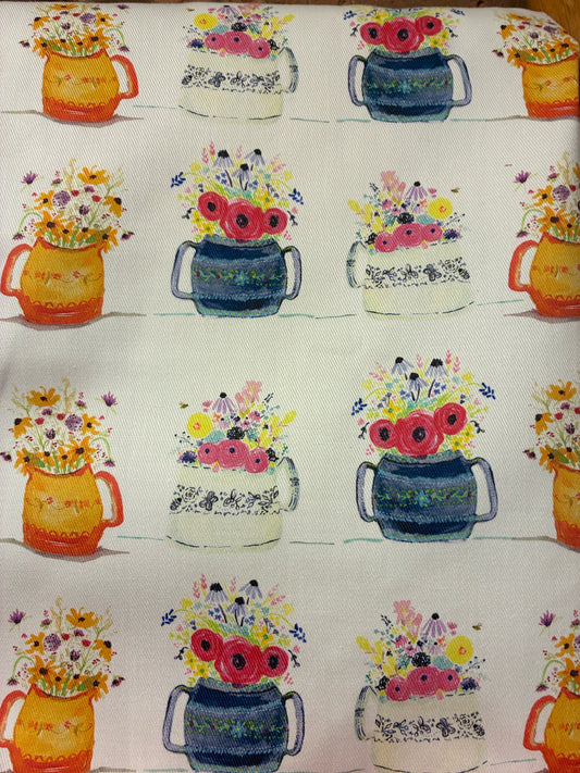 Cut Flowers Cotton Tea Towel