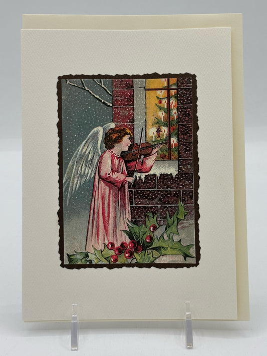 Angel At The Window Christmas Card