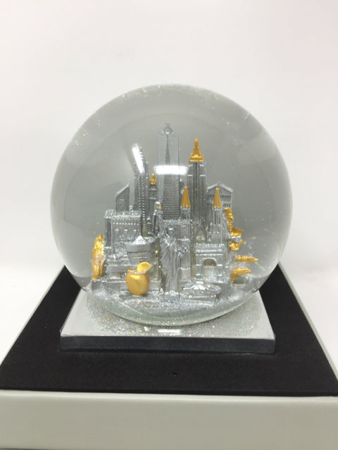 New York City Silver Snow Globe