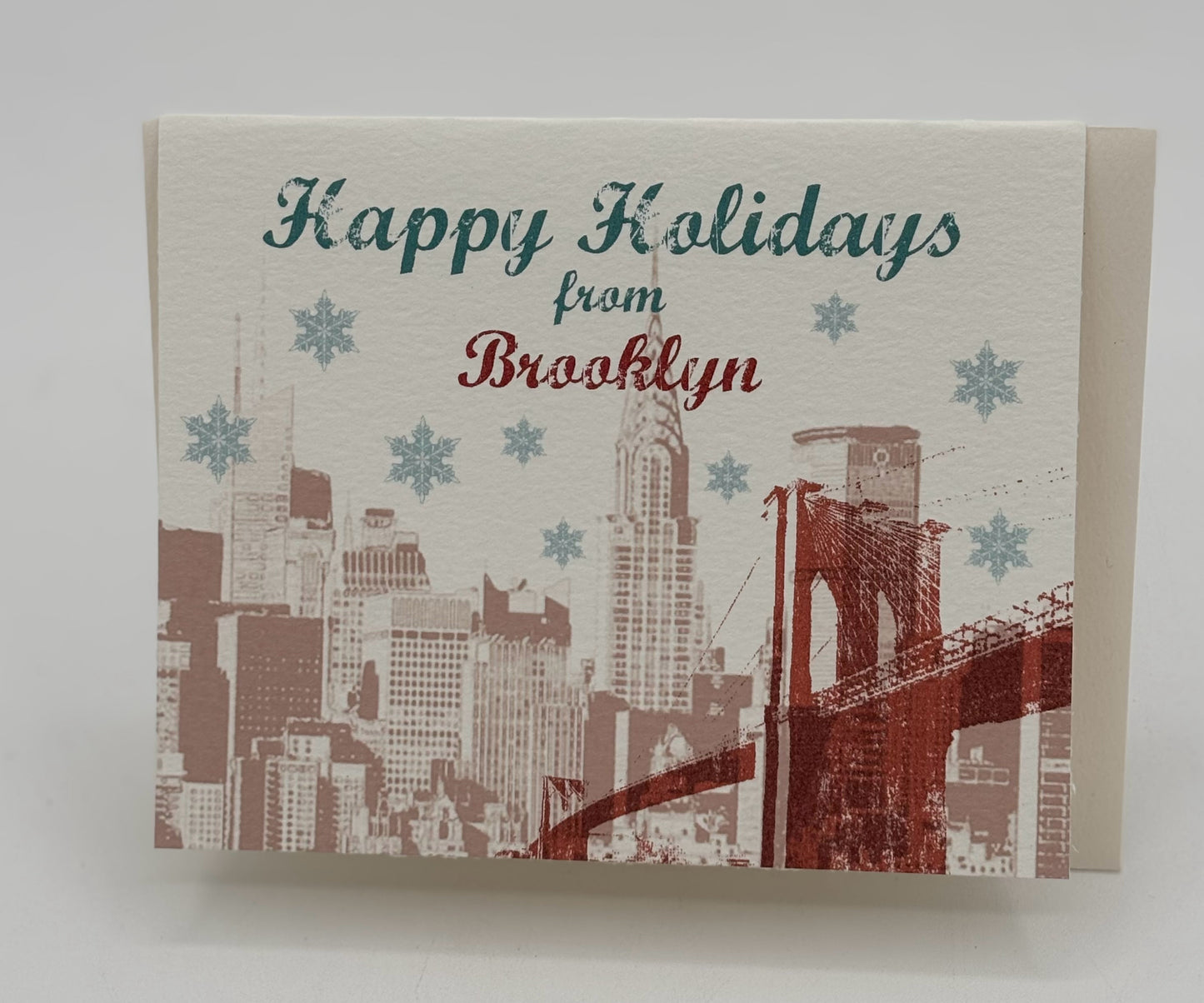 Happy Holidays from Brooklyn - Red Bridge Card