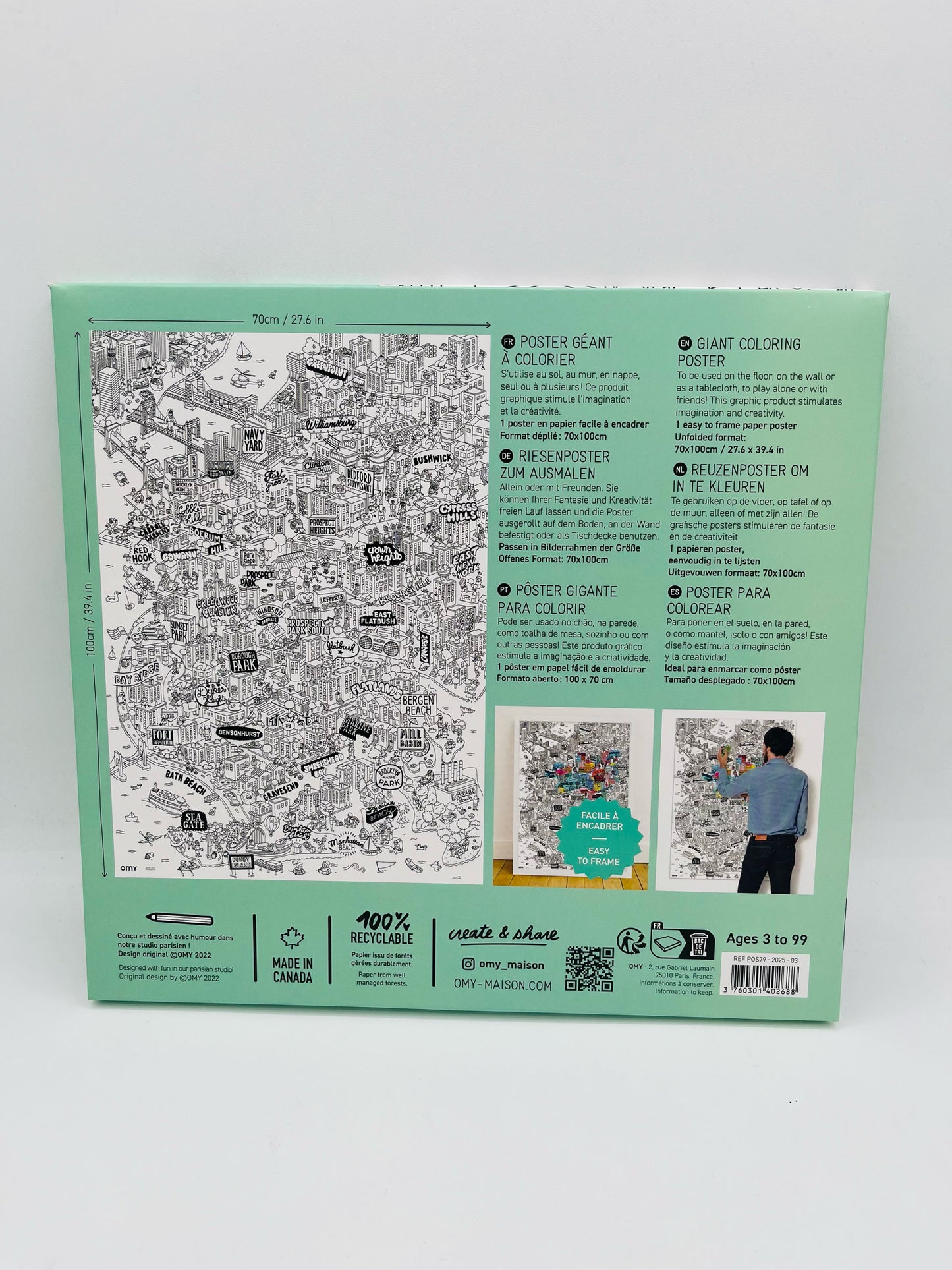 Brooklyn Giant Coloring Poster