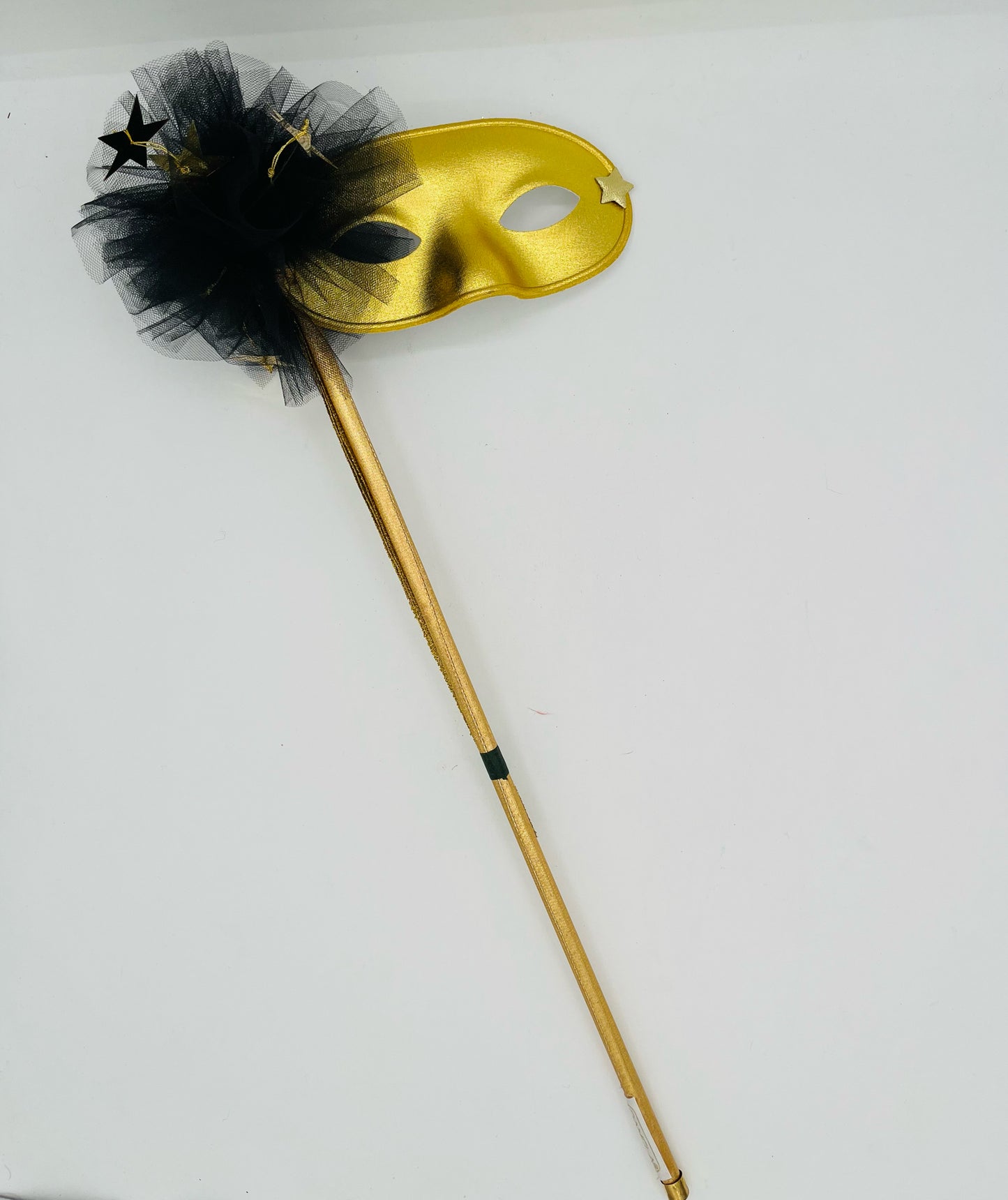 Black Wand with Gold Mask