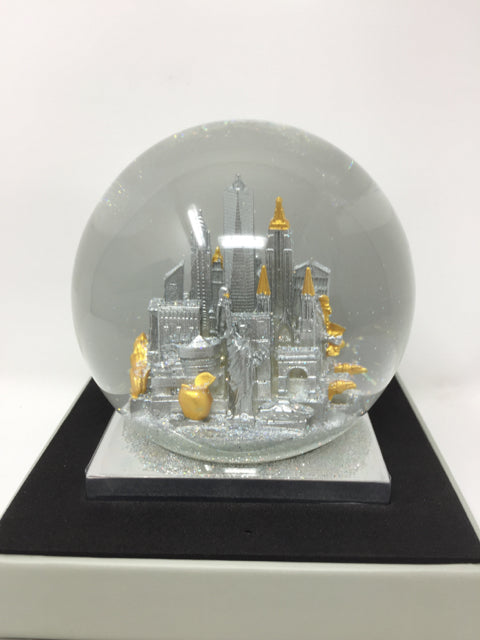 New York City Silver Snow Globe